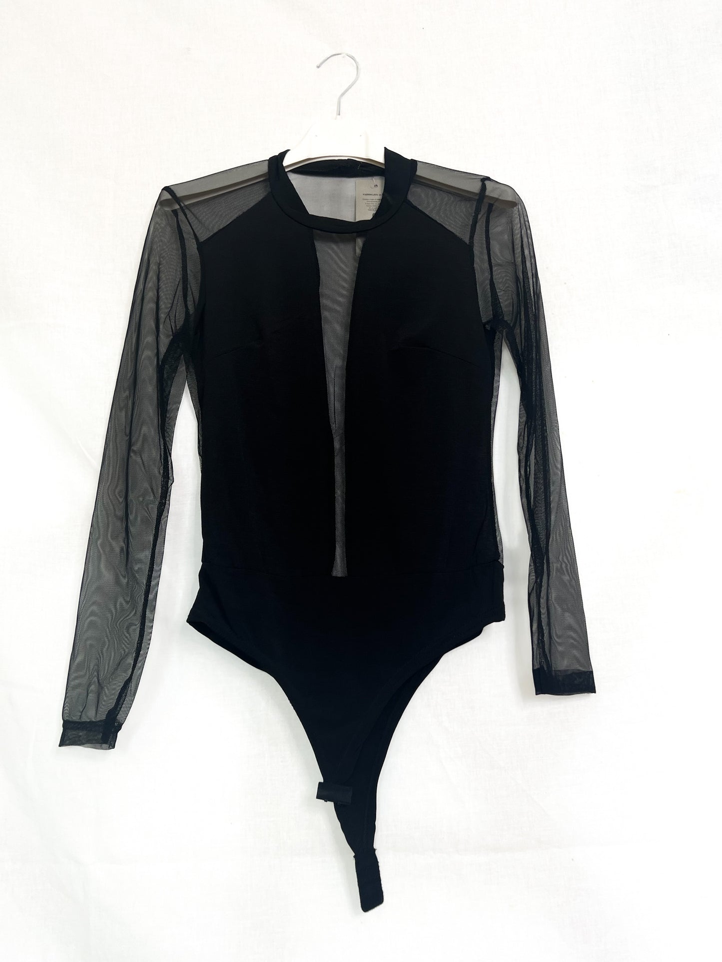 Body sexy velato nero sadamoda