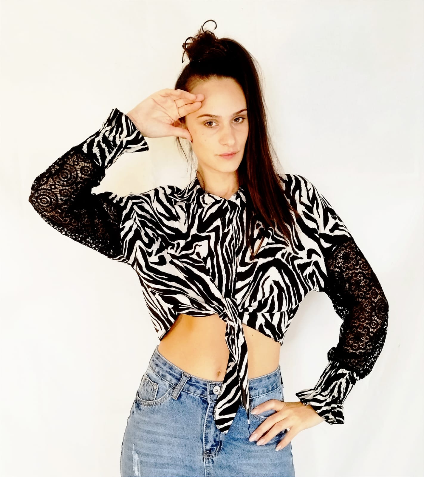 Camicia zebrata da donna sadamoda