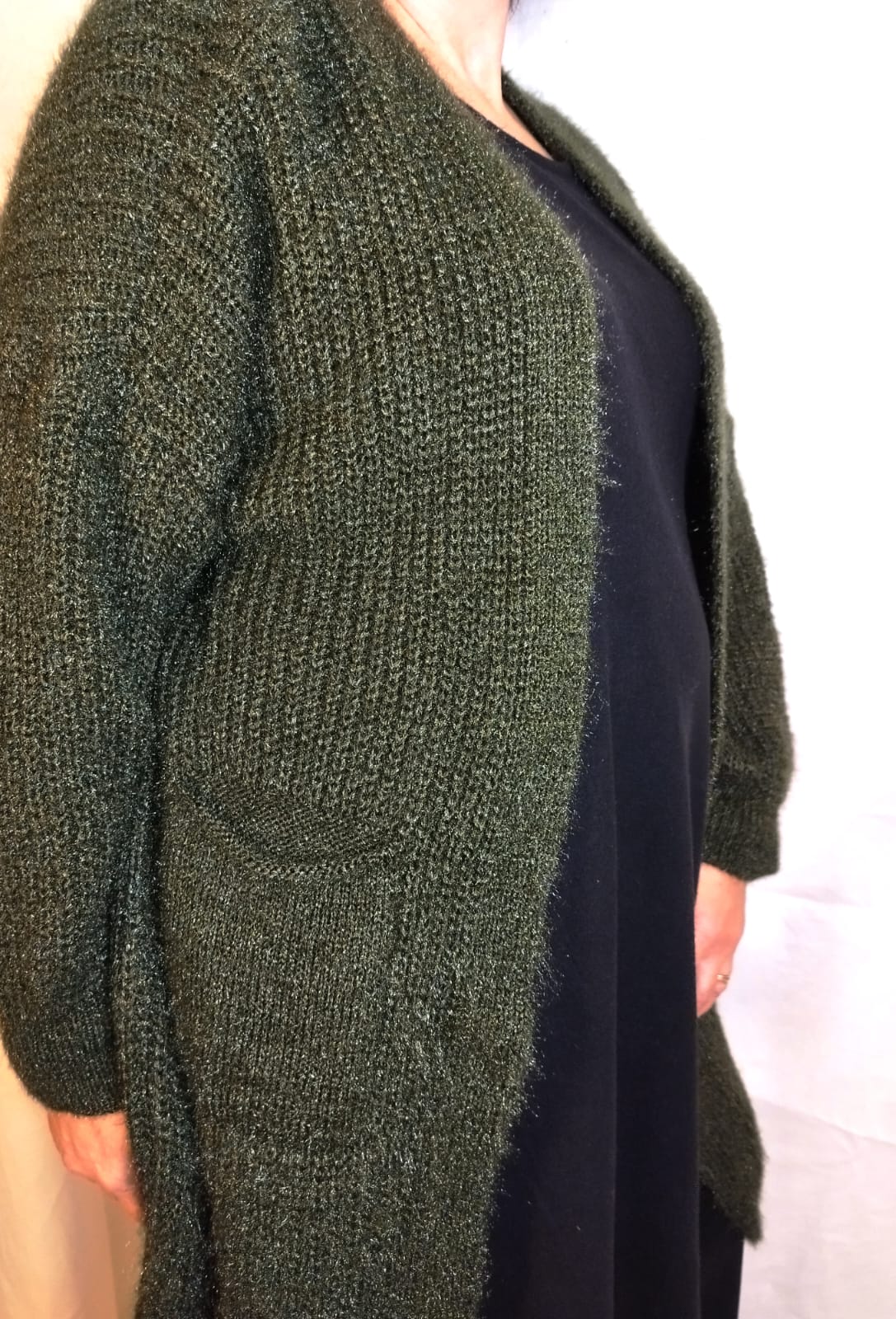 Cardigan morbido con tasche donna sadamoda