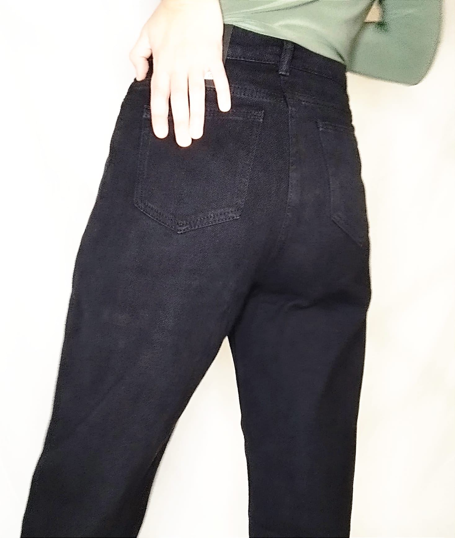 Jeans hot sale nero largo