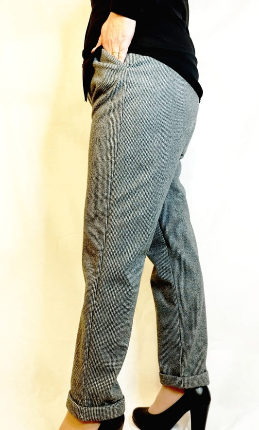 Pantalone felpato grigio sadamoda.