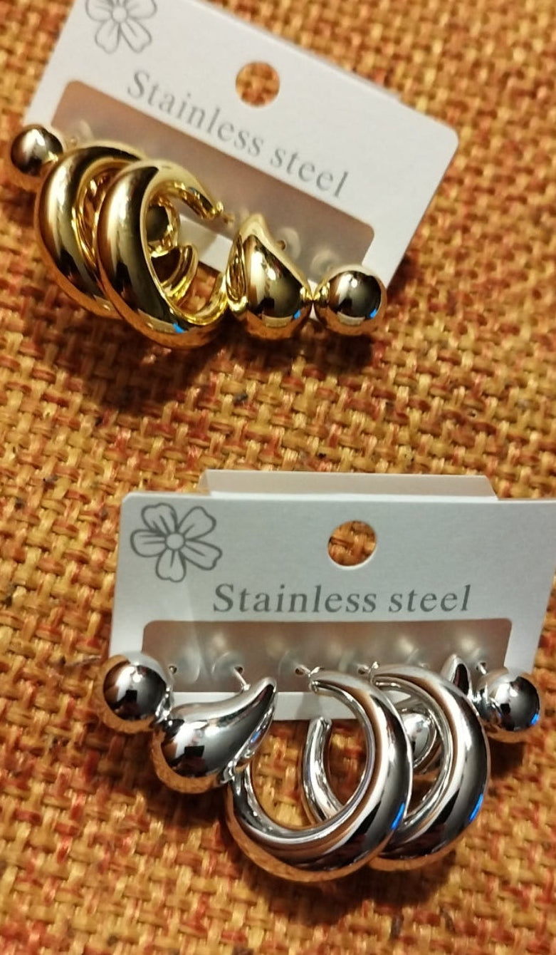 SET ORECCHINI CERCHIETTO